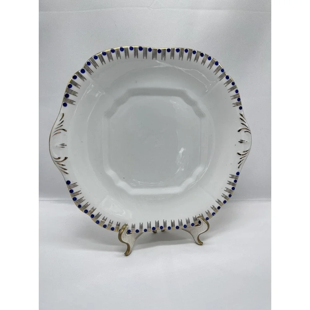 (1) Vintage e Hughes & Co Fenton Plate Staffordshire Eusancos China England